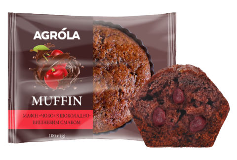 CHOCO MUFFIN WITH CHERRY
