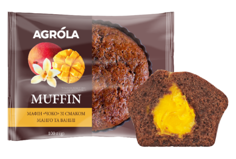CHOCO MUFFIN WITH MANGO AND VANILLA FLAVOR
