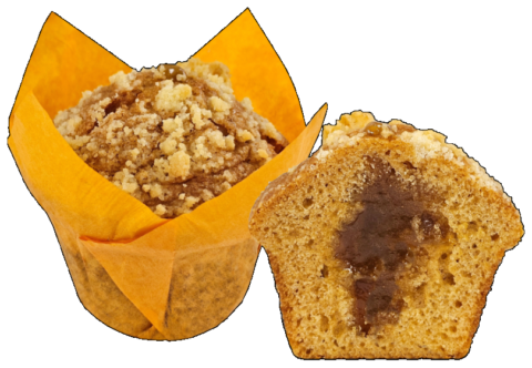 MUFFIN WITH SALTED CARAMEL FILLING