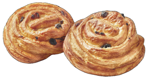 SWEET ROLL WITH RAISINS AND CREAM