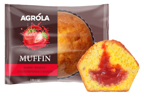 VANILLA MUFFIN WITH STRAWBERRY FLAVOR